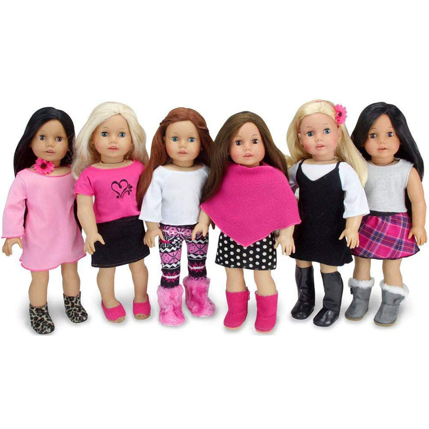 Sophia's by Teamson Kids 11 Piece Spring Set for 18" Dolls, PinkBlack - pink