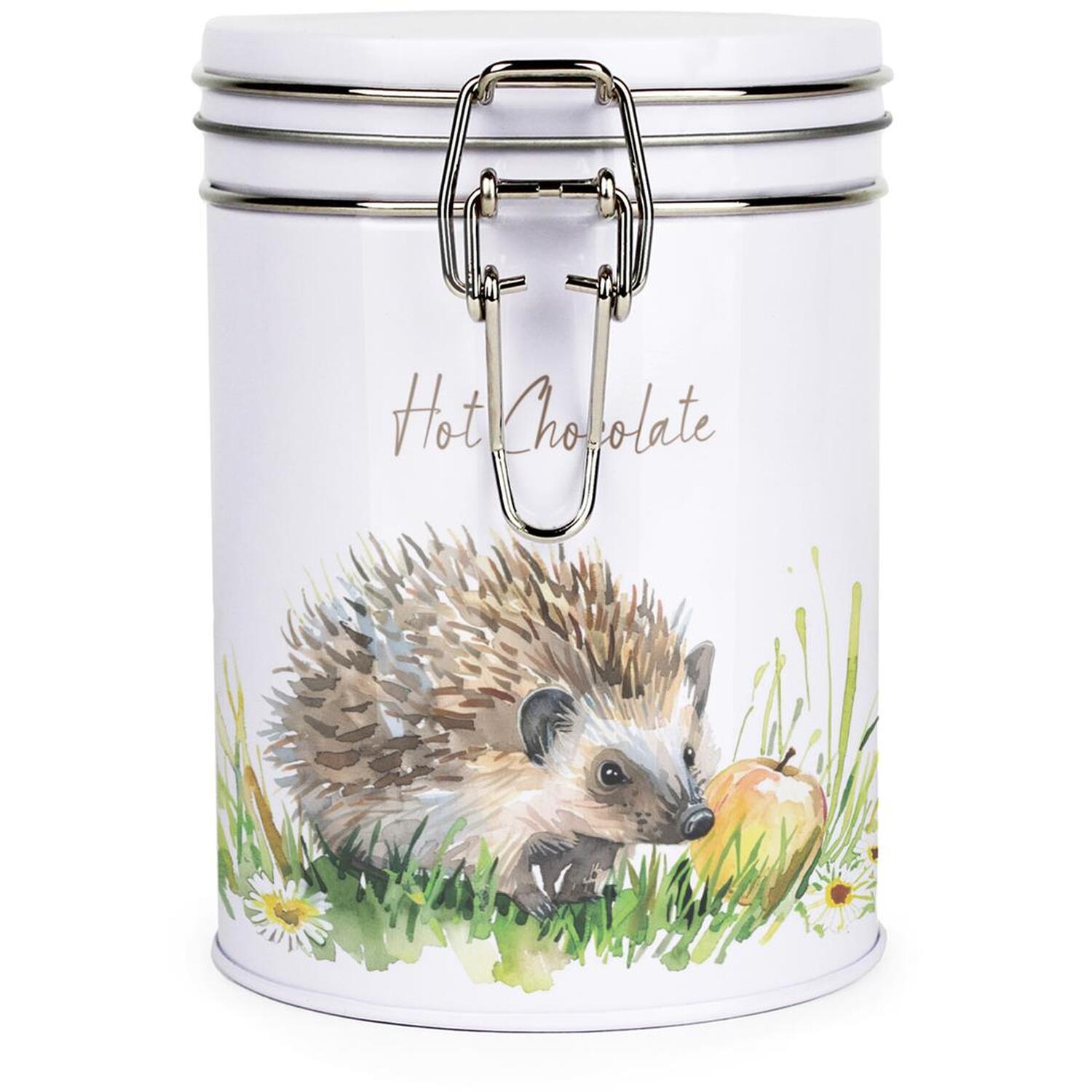 Purely Home Hedgehog & Apple Drinks Canister - Hot Chocolate Storage Gift Tin - Image 2