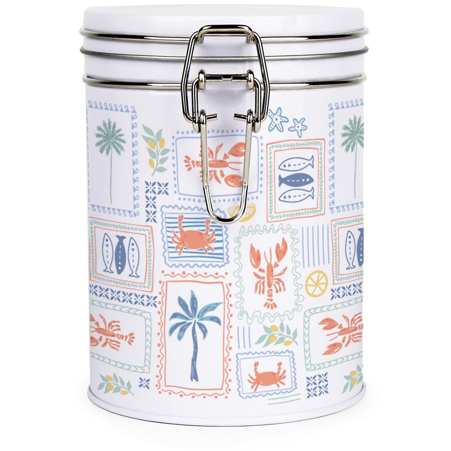 Purely Home Mediterranean Summer Clip-Lid Kitchen Storage Canister
