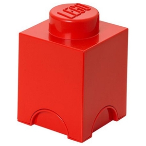 LEGO Square 1-Stud 1.2L Stackable Storage Brick Red