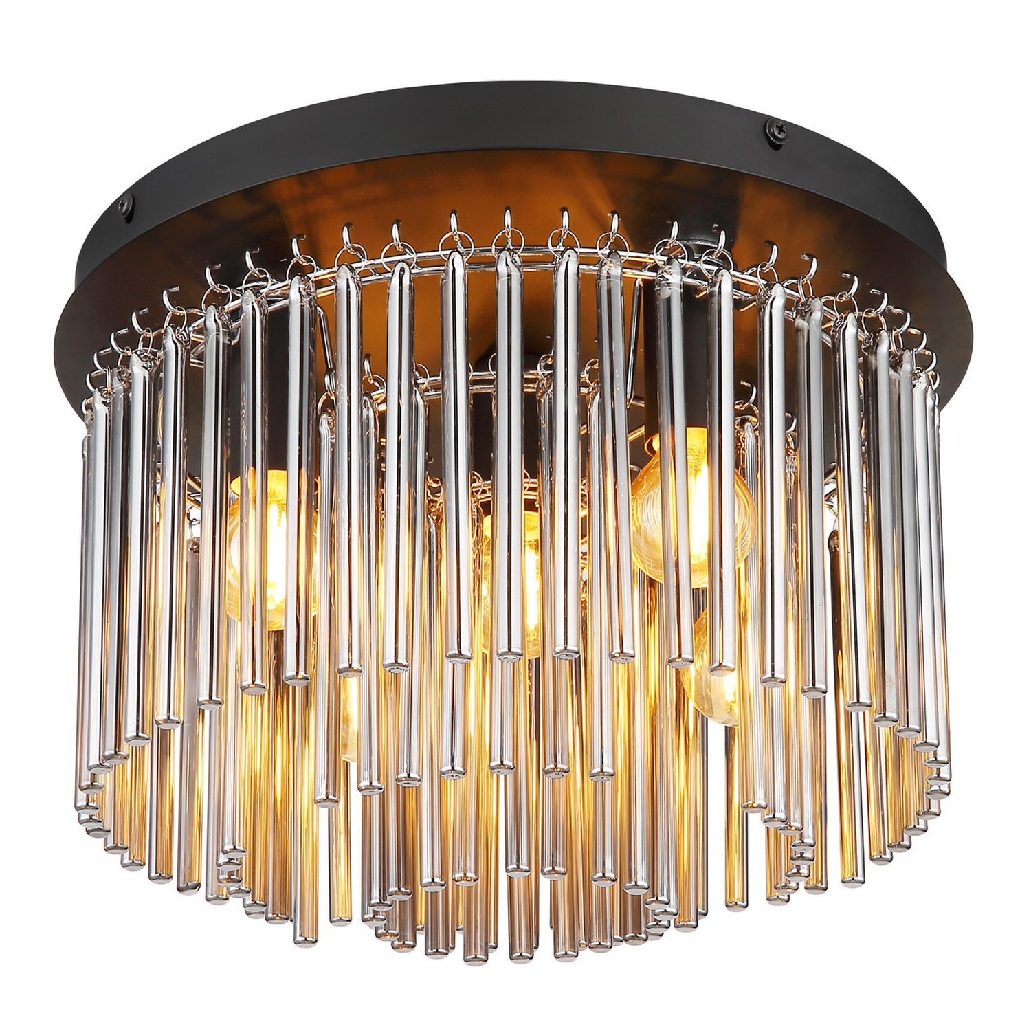 Globo Gorley Ceiling Lamp, Smoke/Black, Glass, 32 Cm, 5-Bulb, E14 - Image 3
