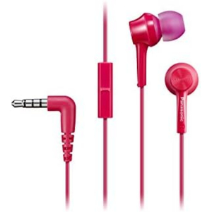 Panasonic RP-TCM115 In-Ear Earphones with Microphone, Pink