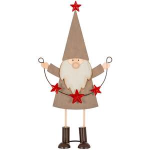 Cheeky Metal Elf with Star Garland Hanging Decoration
