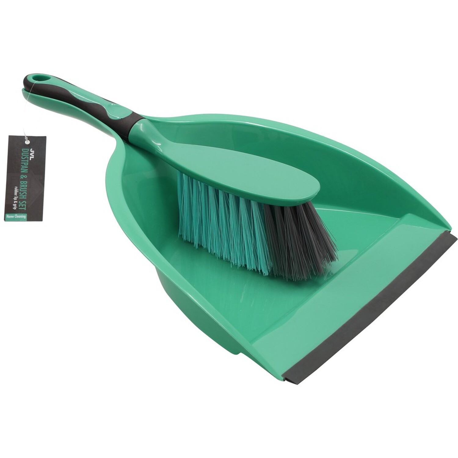 Image of Turquoise Rubber Grip Dustpan and Bristle&hellip;