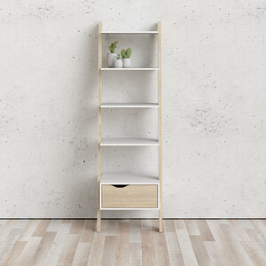 Oslo Leaning 1-Drawer Bookcase