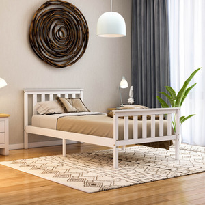 Milan Wooden High Foot End Bed