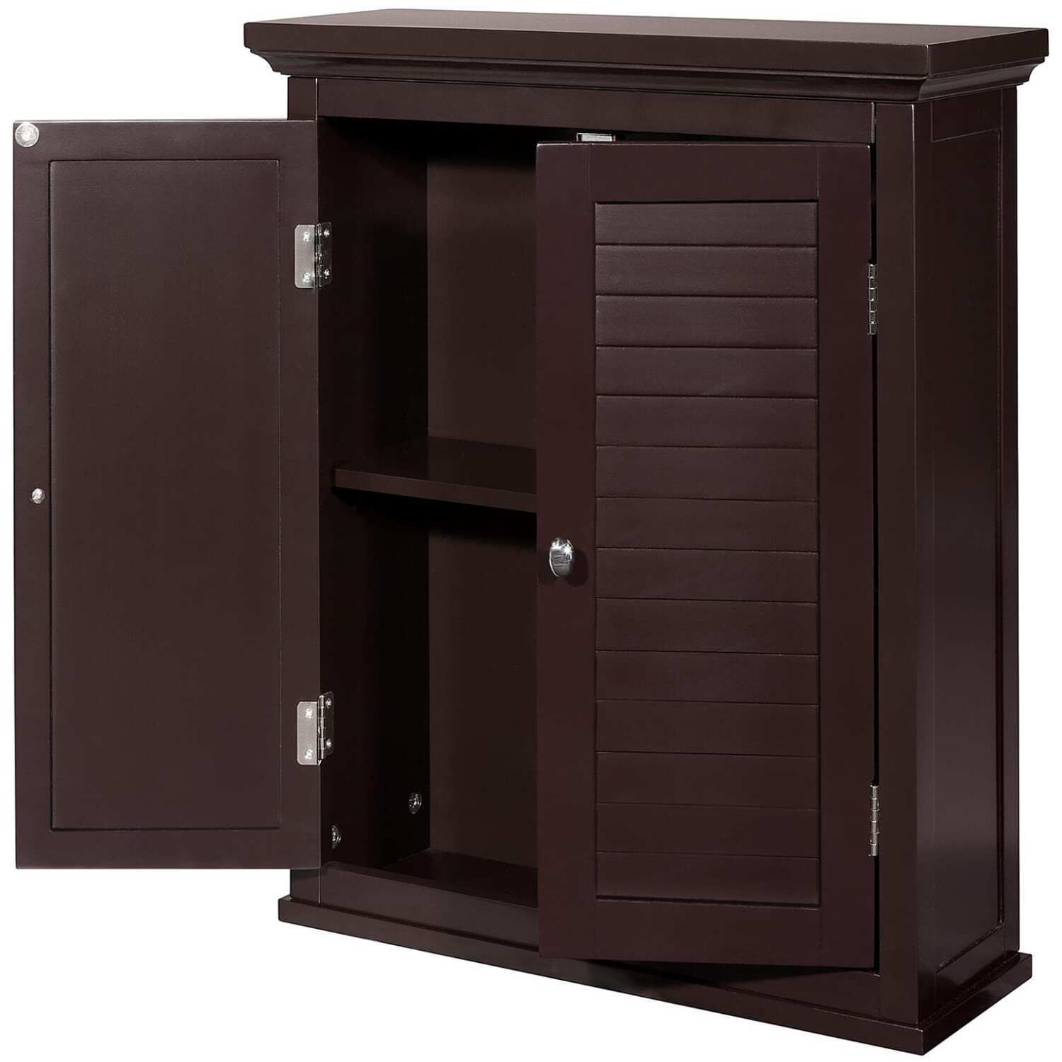 Wooden Bathroom Wall Cabinet Double Door Elg-593 - Brown
