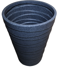 Tall Round Grey Garden Patio Trojan Plant Pot