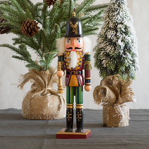 Christmas Puppet Sculpture Nutcracker Soldier Ornament Figurine