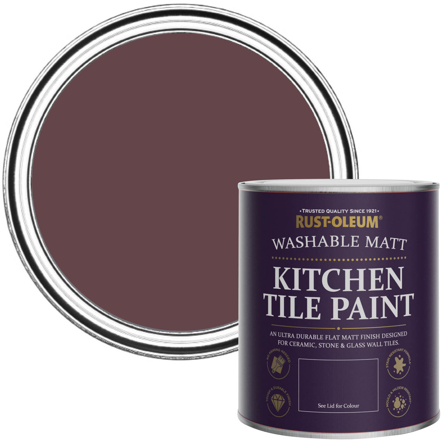 Rust-OleumKitchen Tile Paint Matt - Mulberry Street 750ml -  purple