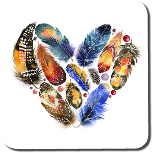 Boho Tribal Heart Coaster