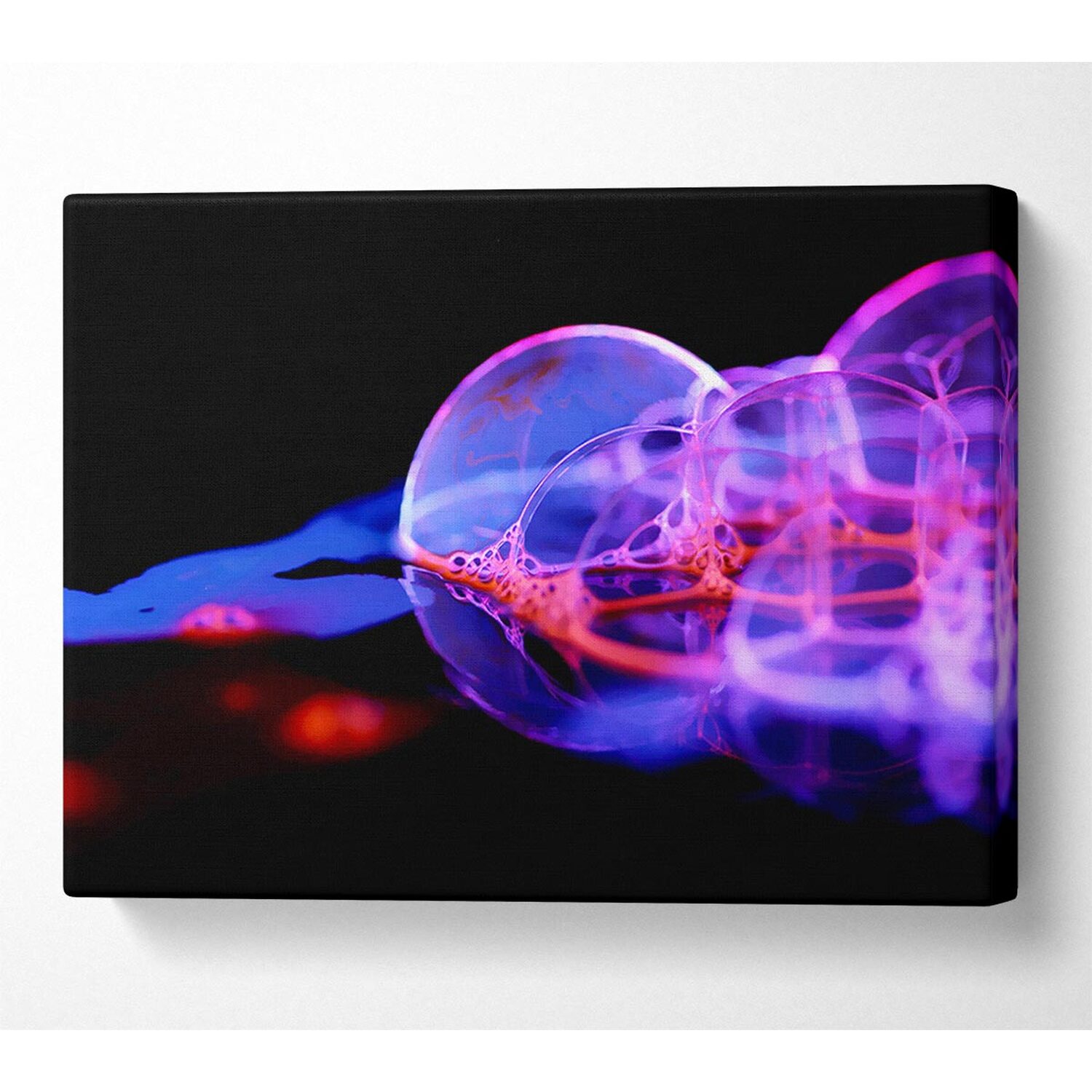 Wallart-Direct - Silk Bubble Flow Canvas Print Wall Art - Yellow / 101.6cm thumbnail