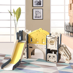 Kid Slide Climber with Basket Hoop Set