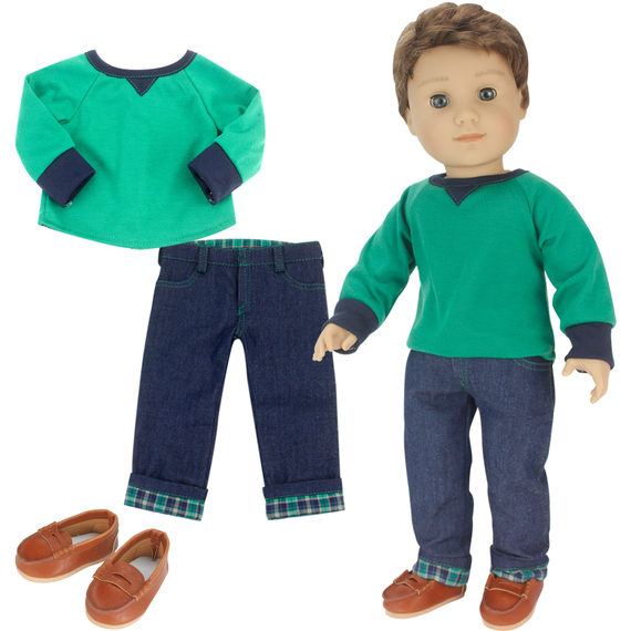 Sophias by Teamson Kids Shirt, Jeans, and Penny Loafers Set for 18