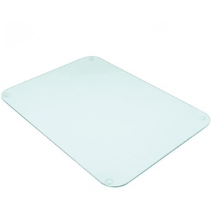 Glass Worktop Saver Chopping Board Clear Tempered Glass Round Corner