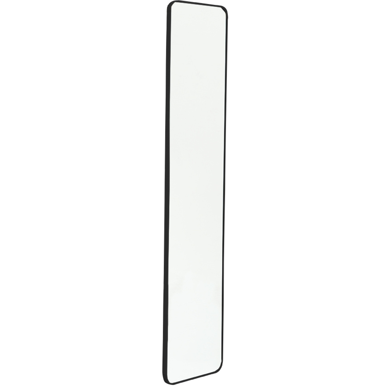 Rectangular Soft-corner Wall-mounted Full Length Mirror - Black