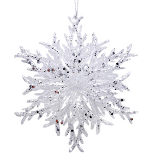 Sparkly Snowflake Hanging Decoration