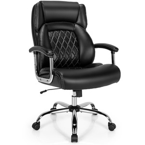 Costway Leather Office Chair Height Adjustable Big Executive Chair