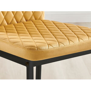 Mustard Novara Grey Concrete Black Leg Round Dining Table 4 Milan Black Leg Chairs shot 3532517