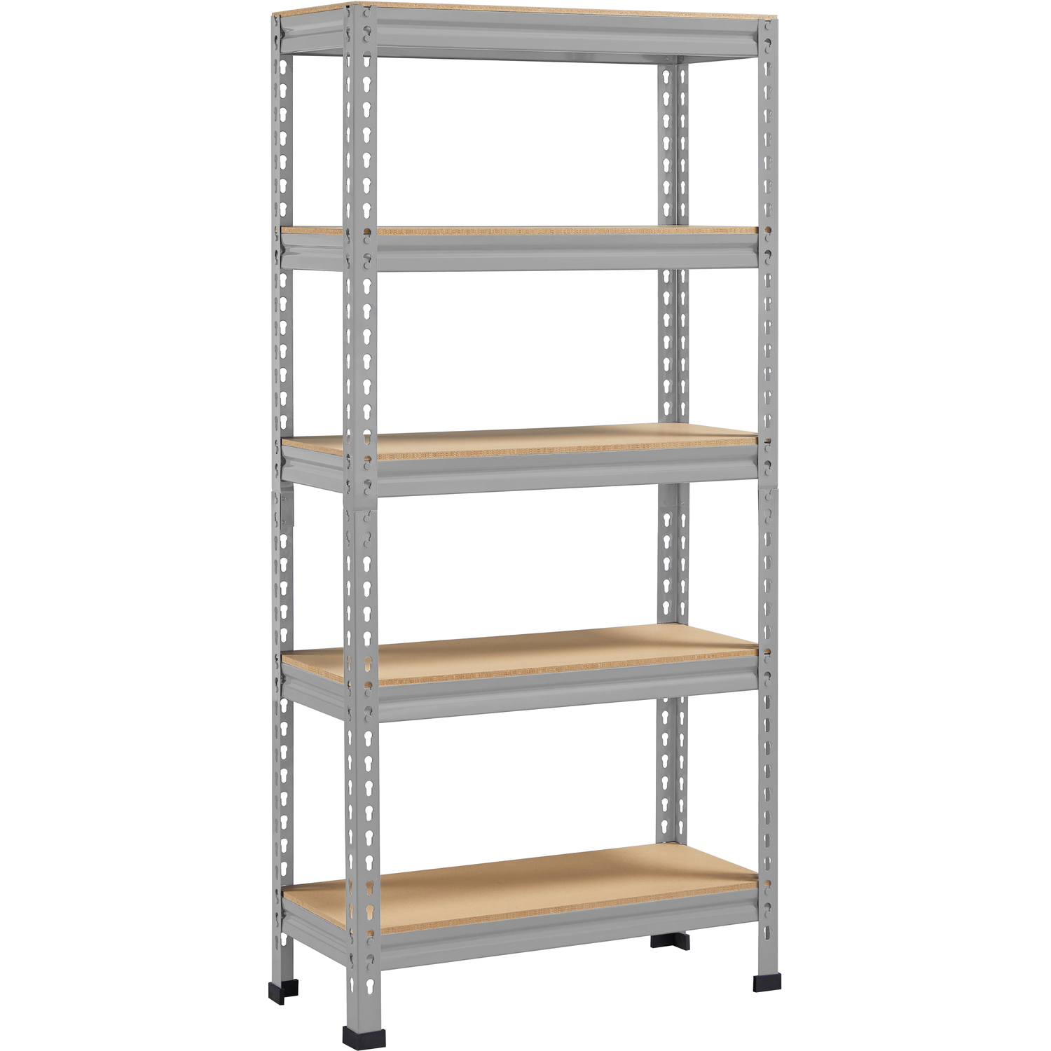 Yaheetech 5 Tiers Boltless Adjustable Storage Shelf - Light Grey 70cm