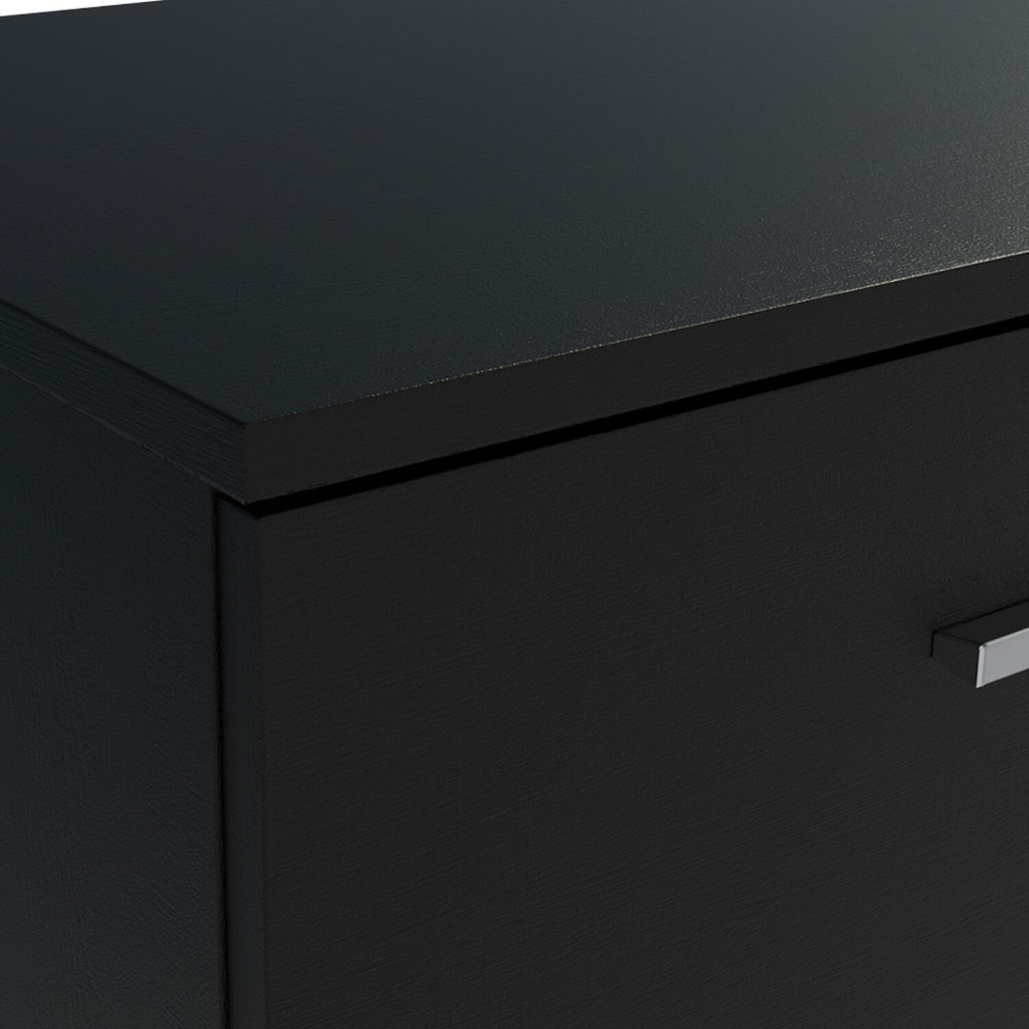 Modern Computer Desk With 3 Drawers & Storage Cabinet - Writing Table Workstation, 45.27" Wide 3 thumbnail image