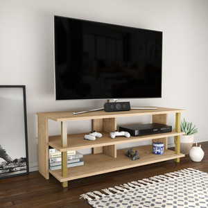 Gold&Oak Pueblo Modern TV Unit TV Stand with Shelves shot 4029348