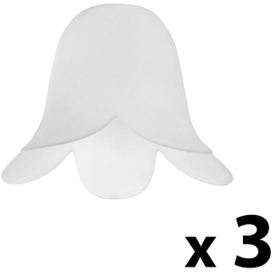 3 Pack White Petal Glass Ceiling Pendant Shade