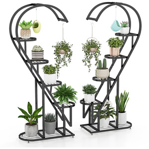 5 Tier Metal Plant Stand-Black