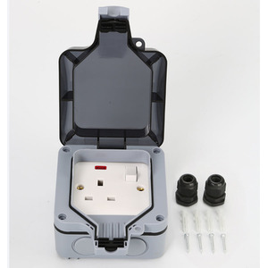 Waterproof 13A Single BS Socket with switch