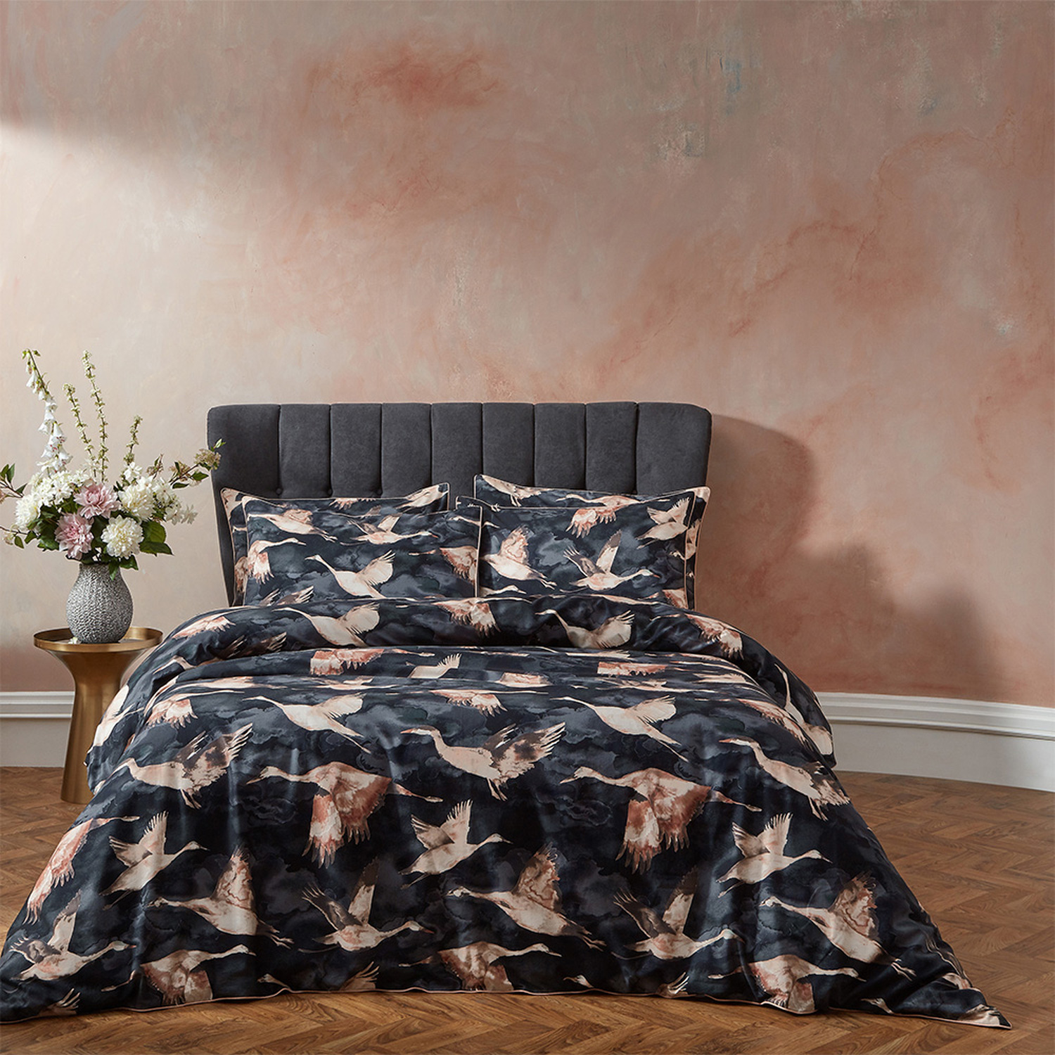 Flyway Luxury Cotton Duvet Cover Set - Ink