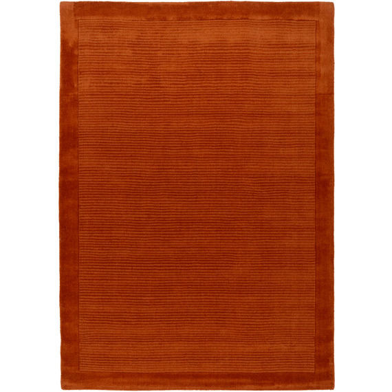 Terracotta Natural Wool Area Rug