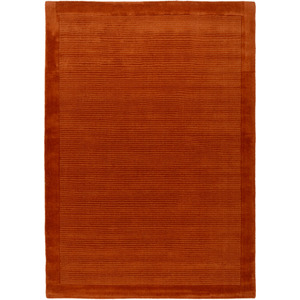 Terracotta Natural Wool Area Rug