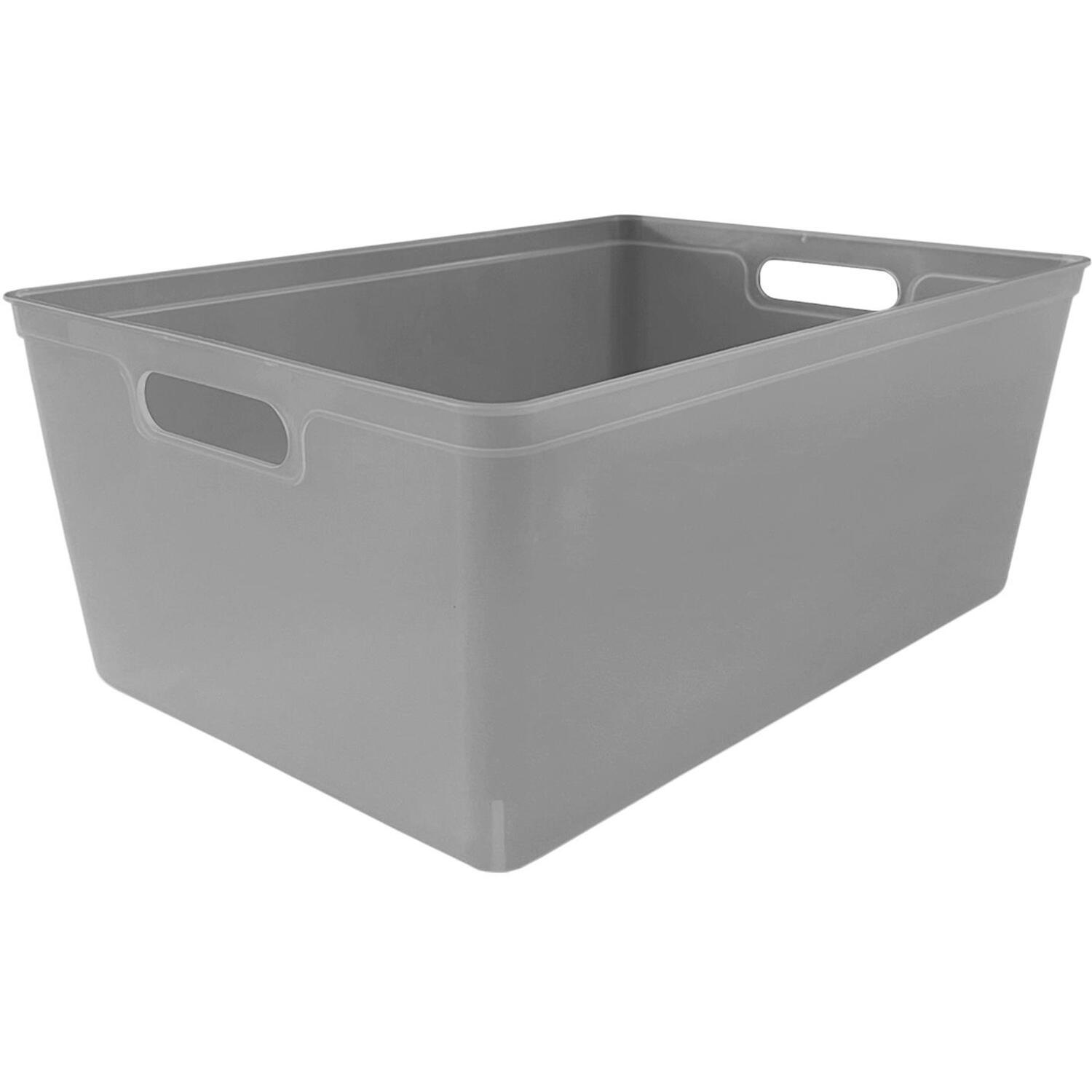 Image of Office Storage Basket - Grey
