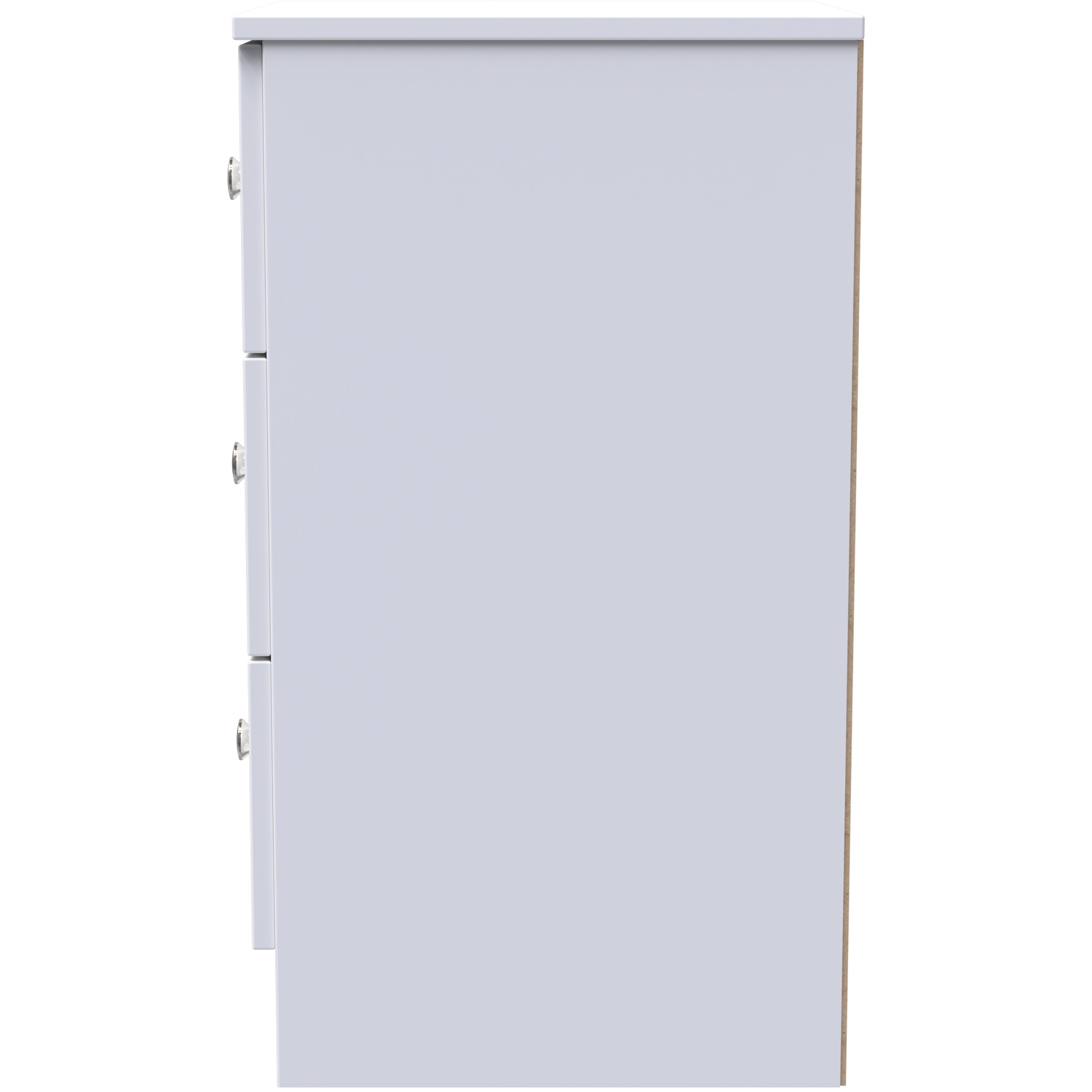Yarmouth Fully Assembled 3 Drawer Bedside Cabinet - White Matt