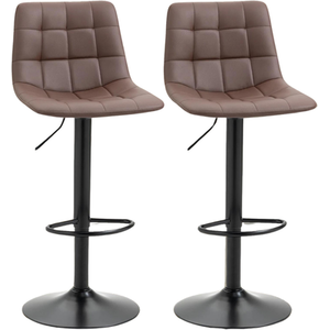 Height Adjustable 360 Swivel Barstools Set With Shell Seat