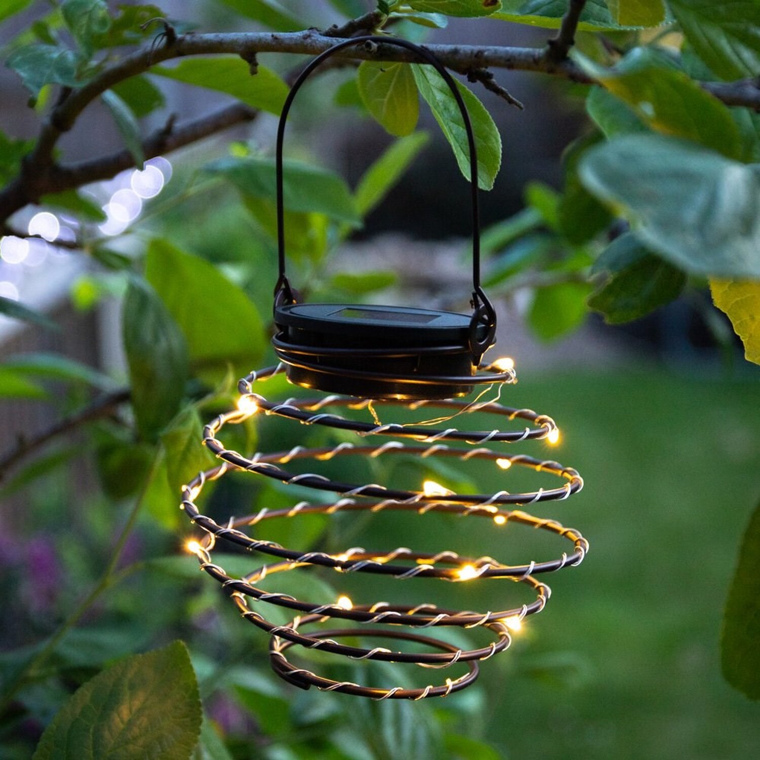 Image of Spiral Lanterns Set of Decorative Solar&hellip;