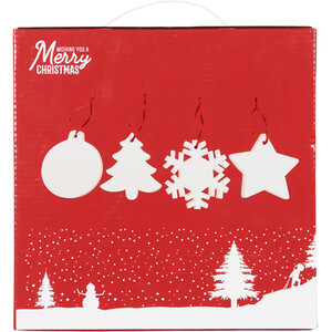 Plain Ceramic Ornament Pack