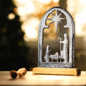 Christmas Nativity Scene with Base
