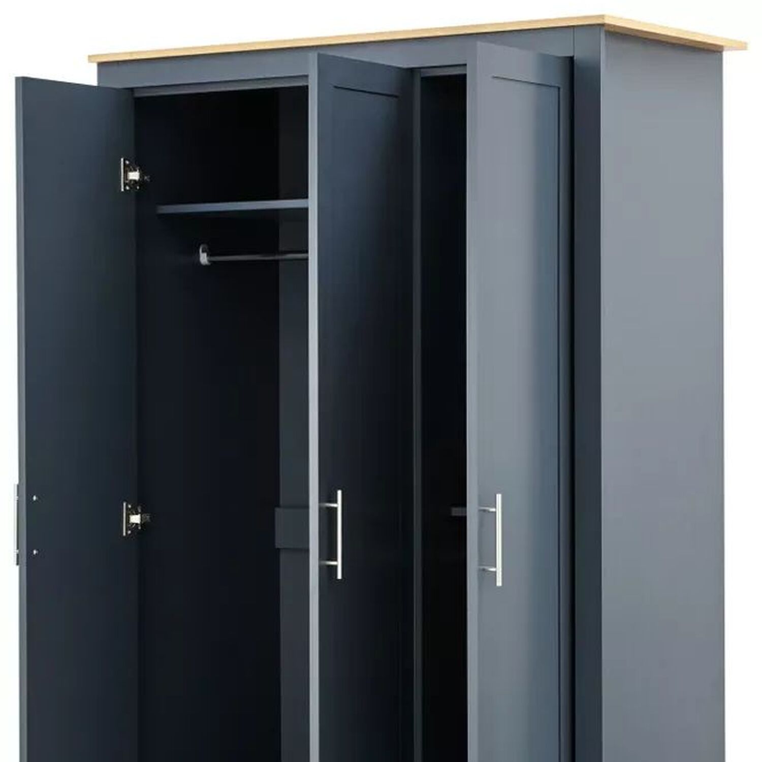 4 Piece Bedroom Set Wardrobee 2 Bedside Table Drawer Cabinet