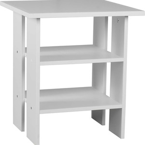 2 Tier Wooden Side End Table Nightstand Furniture Living Room Bedroom Storage