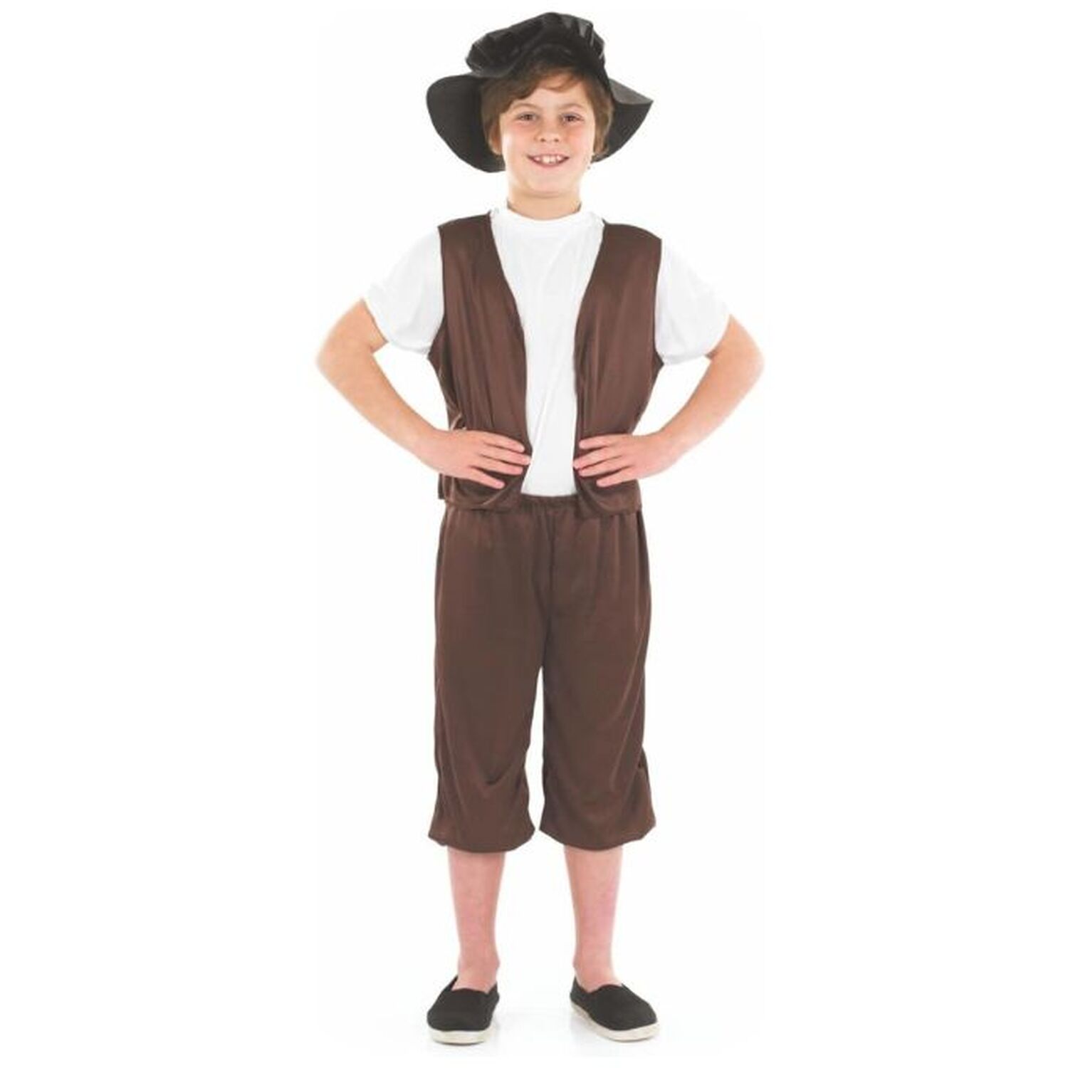 Child Tudor Boy Costume Kit - 8-10 Years - Brown