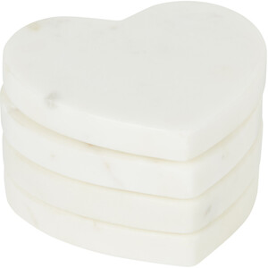 Pack of 4 Marble Heart Shape Coaster