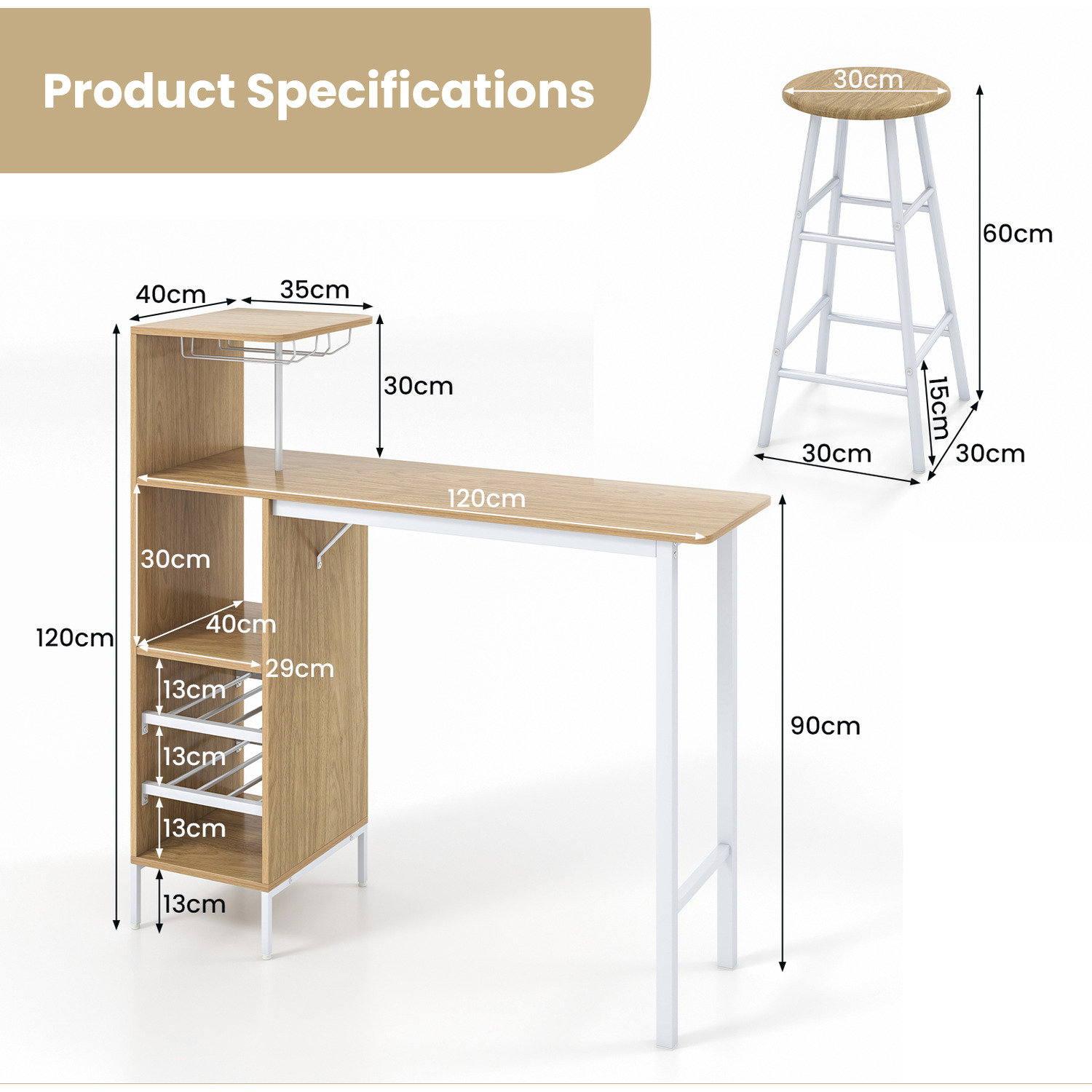 Counter Height Dining Table Set