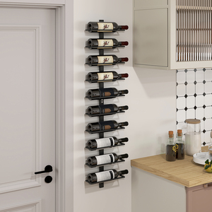 HOMCOM Wall Mount Wine Rack Wall Wine Rack Black