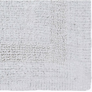 White Luxury Reversible Cotton Bath Mat Set shot 7826183