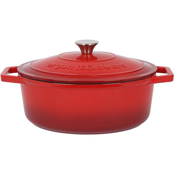 Oval Cast Iron Casserole Dish - 4.68L