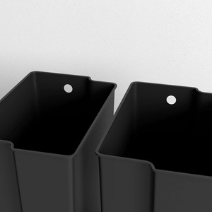 Black / 56cm HOMCOM Double Kitchen Bin with Soft Close Lid shot 8106382