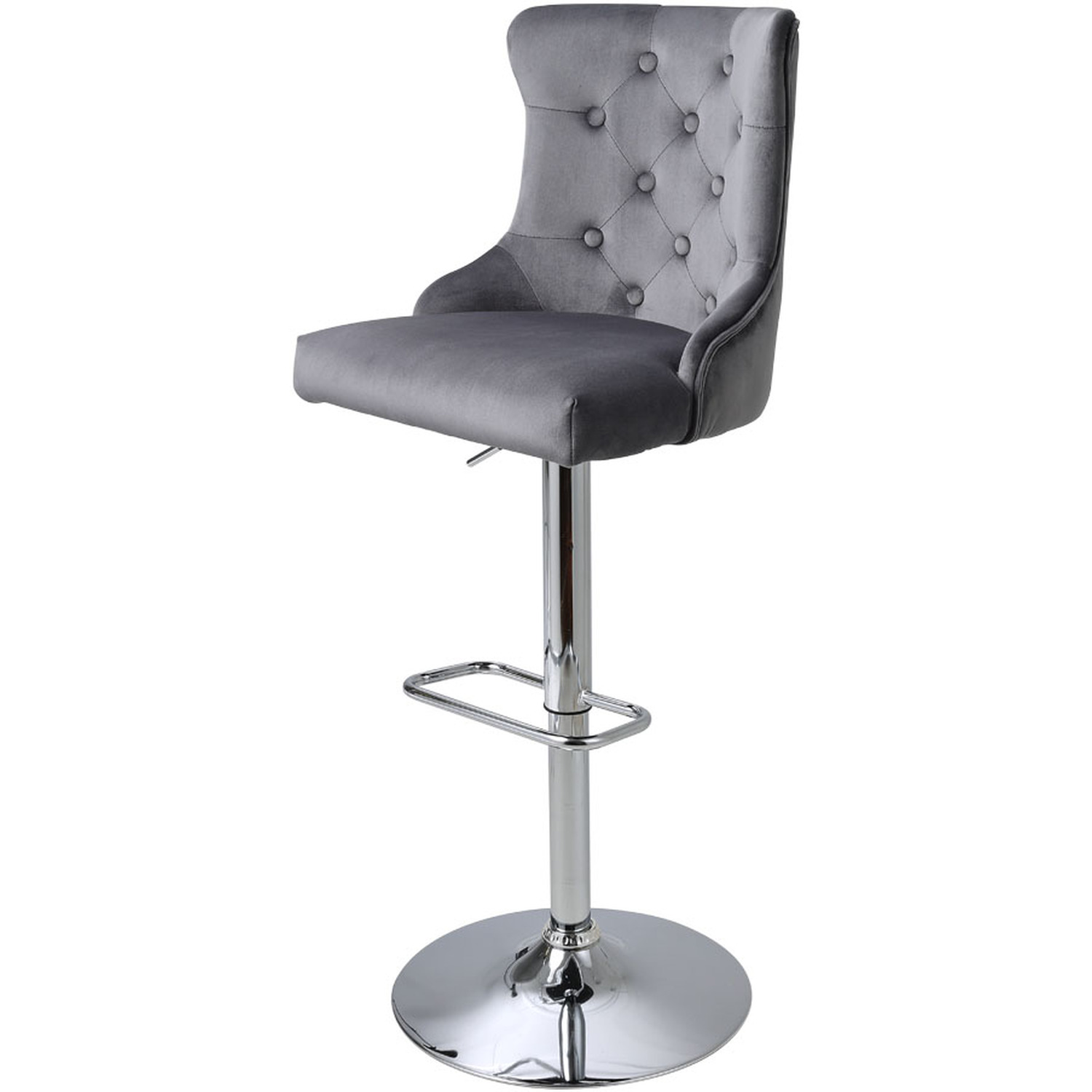 Button Back Stools Button Seat Back Velvet Bar Stools Set of 2