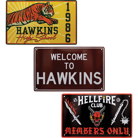 Stranger Things Set of 3 Tin Signs