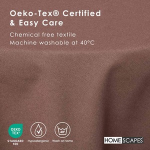 Chocolate Plain Cotton Round Tablecloth shot 9903206
